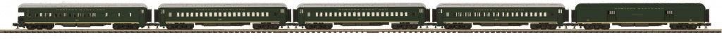 MTH 20-40019 O Western Maryland Premier 70' Madison Passenger Car Set (Set of 5)