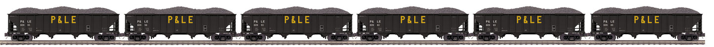 MTH 20-92061 O Pittsburgh & Lake Erie 4-Bay Hopper Car Set (Set of 6)