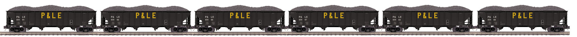 MTH 20-92062 O Pittsburgh & Lake Erie 4-Bay Hopper Car Set (Set of 6)