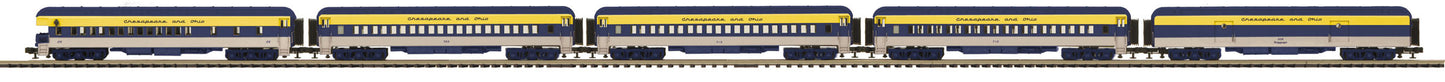 MTH 20-40021 O Chesapeake & Ohio 70' Madison Passenger Car Set (Set of 5)