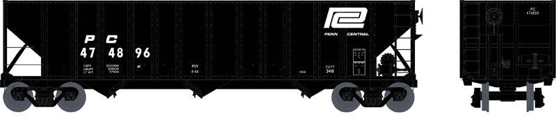 Bowser 41031 HO Penn Central 100-Ton 3-Bay Open Hopper Executive Line #474896