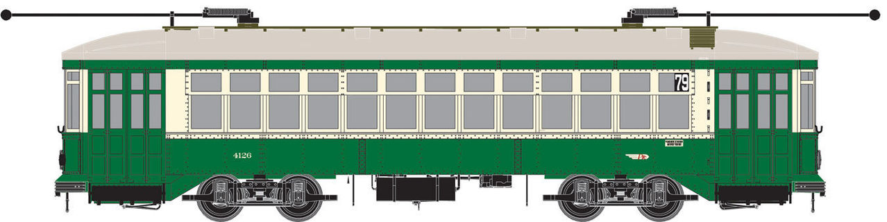 Bowser 12846 HO Philadelphia PTC Perley Thomas 2-Truck Streetcar w/Sound #5002