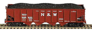 Bowser 37780 N Norfolk & Western Class H21a 4-Bay Hopper #135640