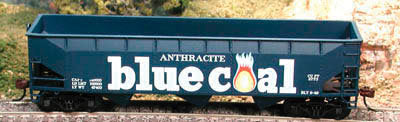 Bowser 41153 HO Reading 70-Ton 3-Bay Offset Blue Coal Hopper Car #42155