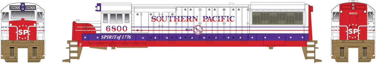 Bowser 23807 HO Southern Pacific GE U25B Standard DC Executive Line #6800