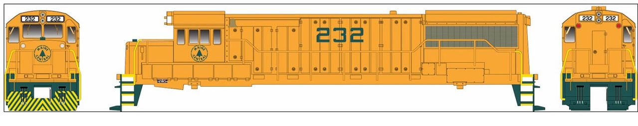 Bowser 23819 HO Maine Central Pumpkin GE U25B Diesel Locomotive #232 - DC