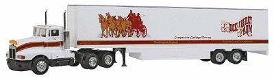 Con-Cor 0004 -001071 HO Huckleberry Farms Semi Truck with 48' Trailer