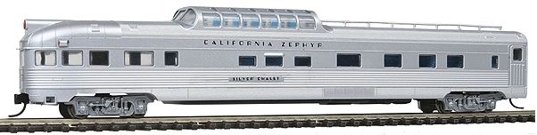 Con-Cor 41387 N California Zephyr Budd 85' Corrugated-Side Dome-Observation Car