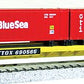 Con-Cor 14882 N TTX 89' Flatcar with 2 Barber Blue Sea Containers