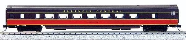 Con-Cor 40049 N Illinois Central 85' Smooth-Side Coach w/Micro-Trains Couplers