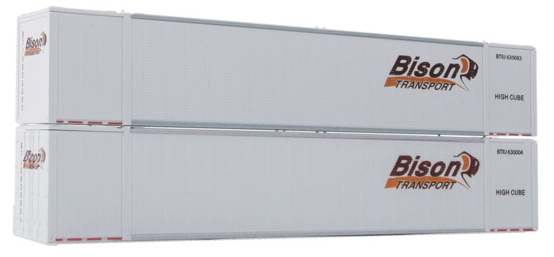Con-Cor 0004-88002 HO Bison Containers 53''Sheet/Post rivet Side Container Set#1