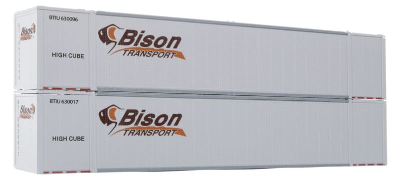 Con-Cor 0004-88003 HO Bison Containers 53'' Post Rivet Side 2-Container Set #2