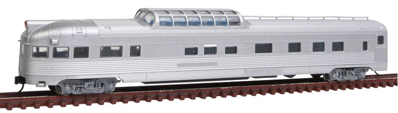 Con-Cor 41375 N Undecorated Budd 85' Corrugated-Side Dome-Observation Car