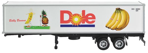 Con-Cor 0004-083005 HO Dole 40' Reefer Container on Chassis
