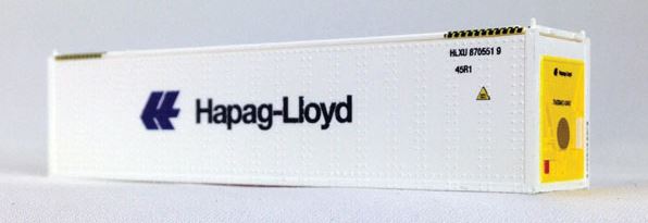 Con-Cor 443101 N Hapag-Lloyd 40' Container w/ThermoKing Ends Set #1 (Pack of 2)