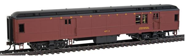 Con-Cor 95105 HO PRR Heavyweight 65' Branchline Baggage/Railway PostOffice #4711