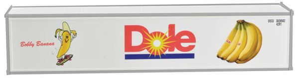 Con-Cor 483002 HO Dole DFIU 40' Reefer Container #410197-0, 410184-6 (Pack of 2)