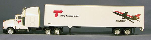 Con-Cor 0004-009507 HO Timely Transportation Semi Tractor with Van Trailer