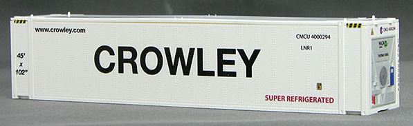 Con-Cor 483653 HO Crowley ThermoKing 45' Reefer Container #1 (Pack of 2)