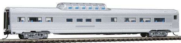 Con-Cor 41350 N Undecorated Budd 85' Corrugated-Side Mid-Train Dome Car