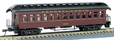 Con-Cor 0001-000224 HO Pennsylvania 1880s Wood Open-Platform Coach #1258
