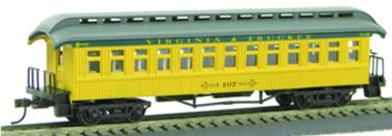 Con-Cor 0001-05606 HO Virginia & Truckee 1880s Wood Open-Platform Coach Car
