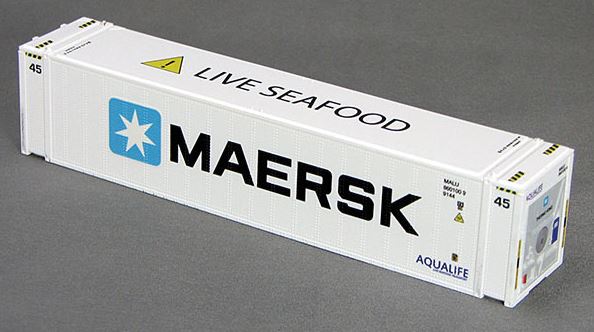 Con-Cor 0004-083657 HO Maersk ThermoKing 45' Reefer Container #1 (Pack of 2)