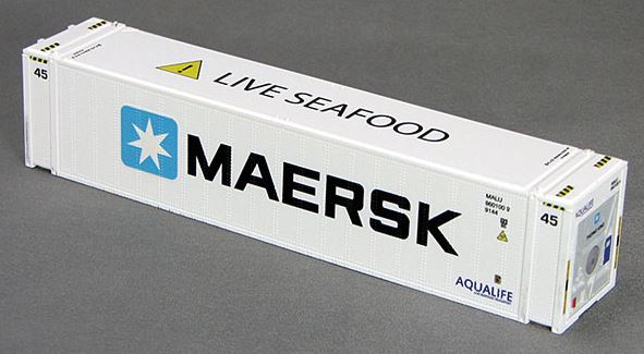 Con-Cor 0004-083658 HO Maersk ThermoKing 45' Reefer Container #2 (Pack of 2)