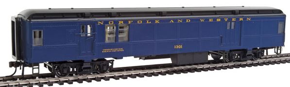Con-Cor 94334 HO N&W Heavyweight 65' Branchline Baggage/Railwy Post Office #1301