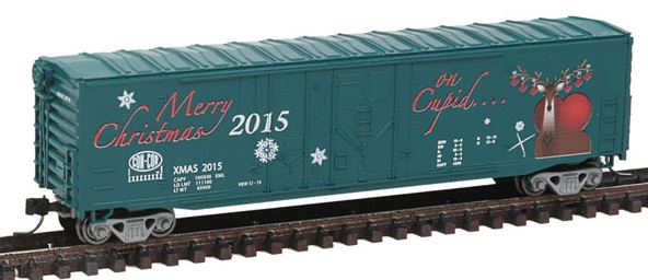Con-Cor 2015N N 2015 Cupid Reindeer 50' Plug-Door Boxcar