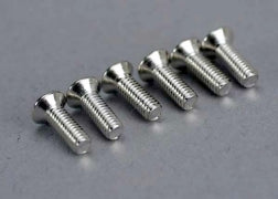 Traxxas 5169 Countersunk Machine Screws 2.6x8mm (6): Slayer, Slash