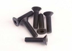 Traxxas 2552 Countersunk Machine Hex Drive Screws, 3x12mm (6): Slayer