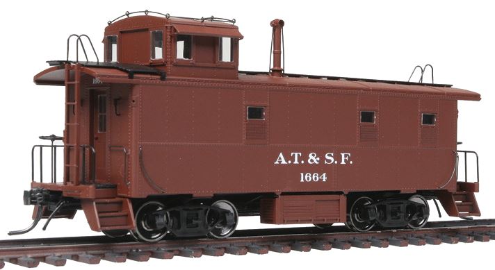 InterMountain 1101 HO Atchison, Topeka & Santa Fe Early Steel Caboose Car