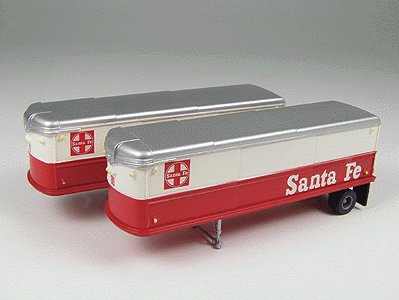 Classic Metal Works 31117 HO Mini Metals SF 32' Aero-Van Trailer (Pack of 2)