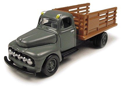 Classic Metal Works 30123 HO Mini Metals Gray/Brown 1951 Ford F-6 Stakebed Truck