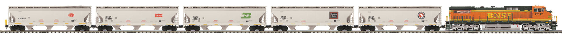 MTH 20-20421-1 BNSF Dash-8 O Gauge Diesel Freight Train Set w/PS 3.0