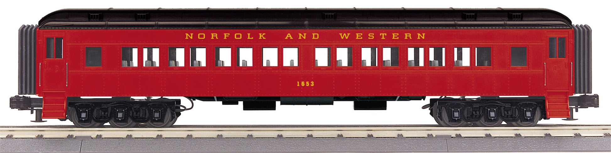 MTH 30-69223 O Norfolk & Western 60' Madison Heavyweight Coach 3-Rail RailKing