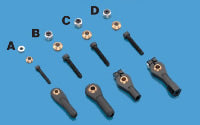 Dubro 2133 2mm Swivel Ball Links with Hardware (Pack of 2)