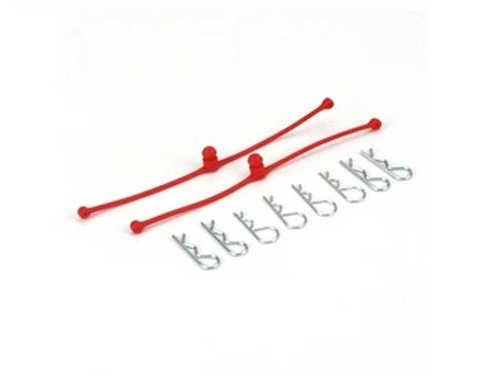 Dubro 2248 Red Body Klip Retainers (Pack of 2)
