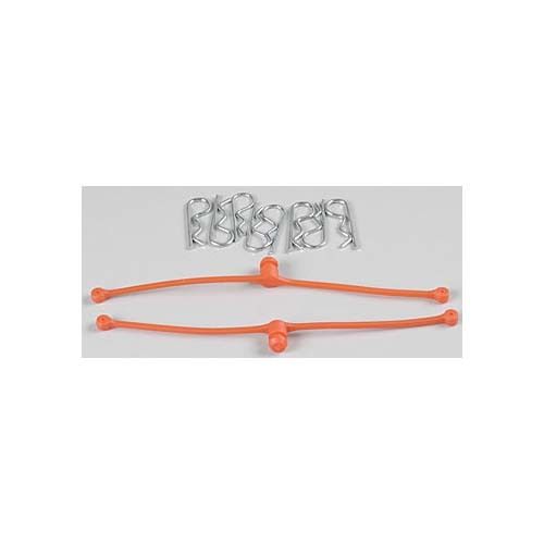 Dubro 2252 Orange Body Klip Retainers (Pack of 2)