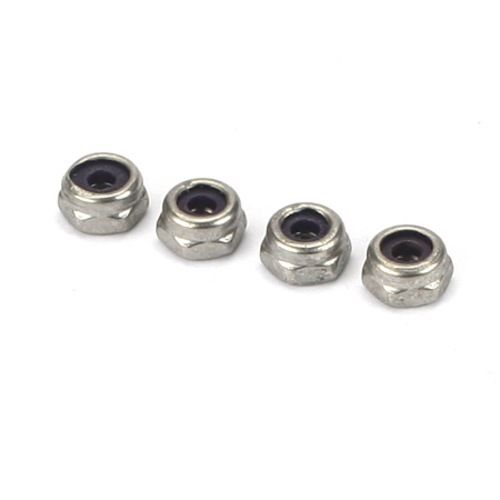Dubro 3113 6-32 Stainless Steel Nylon Insert Lock Nuts (Pack of 4)