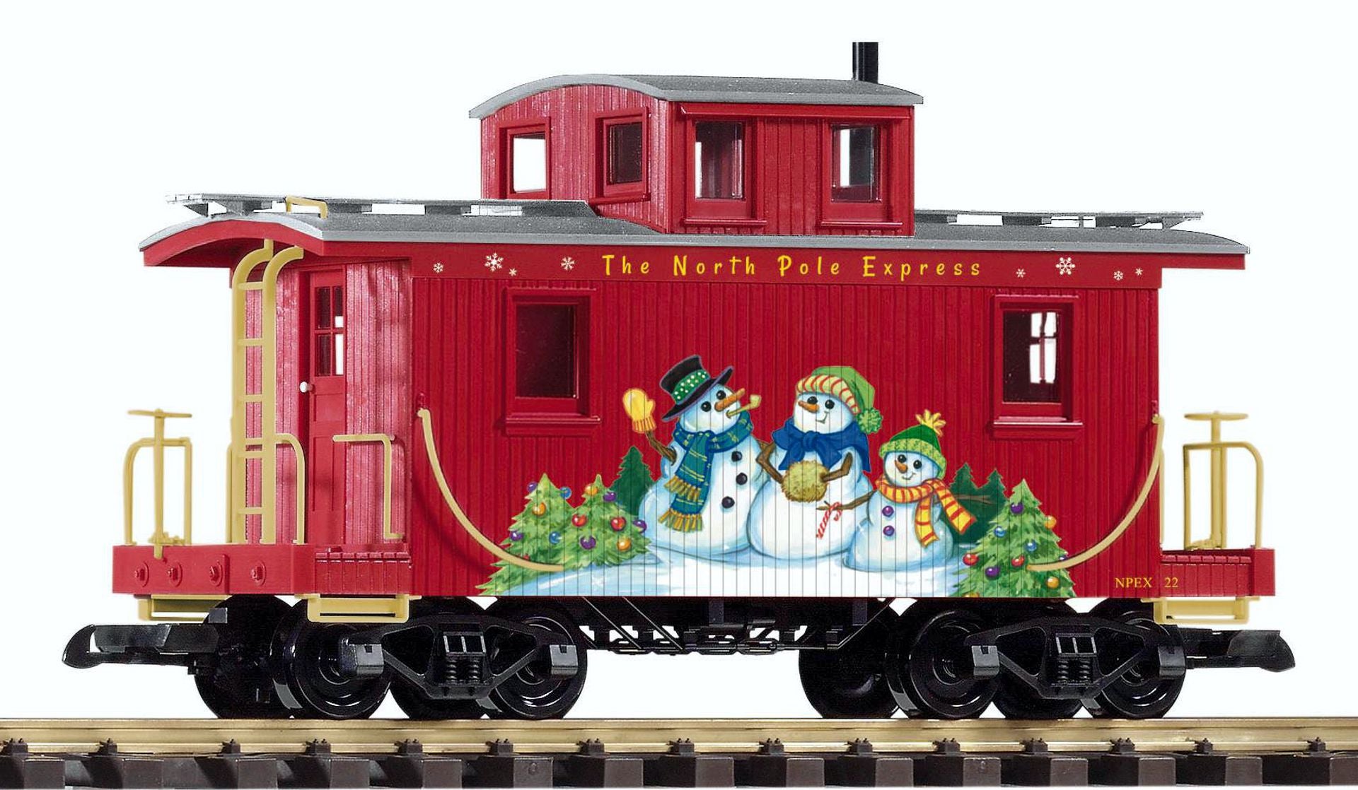Piko 38949 G Snowman Family Christmas Wood Caboose Car
