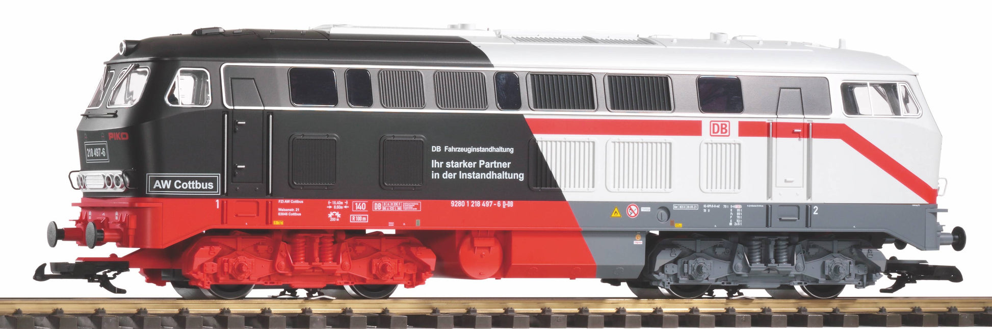 Piko 37511 G DB AG PIKO/Marklin Class 218 497-6 Diesel Locomotive