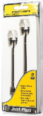 Woodland Scenics JP5648 O Just Plug Double Lamp Post Street Lights (Pack of 2)