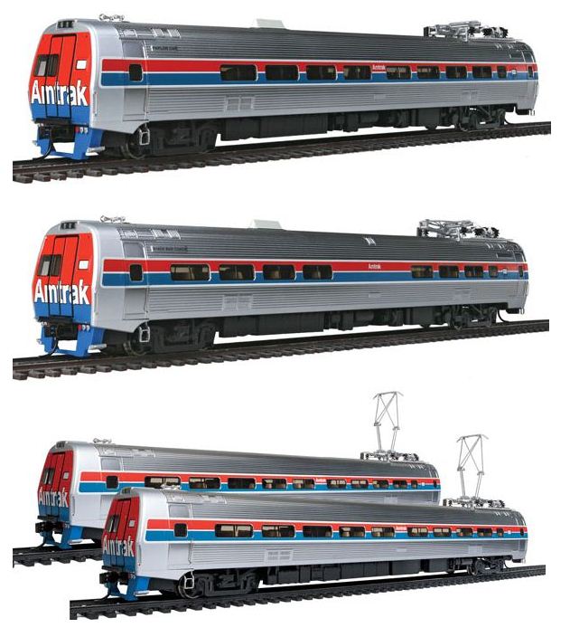 Walthers 5-1256 HO Amtrak Metroliner SnackBar, Parlor & 2 Coaches Set (4)