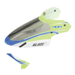 BLADE 3519 Complete Green Canopy with Vertical Fin: mCP X