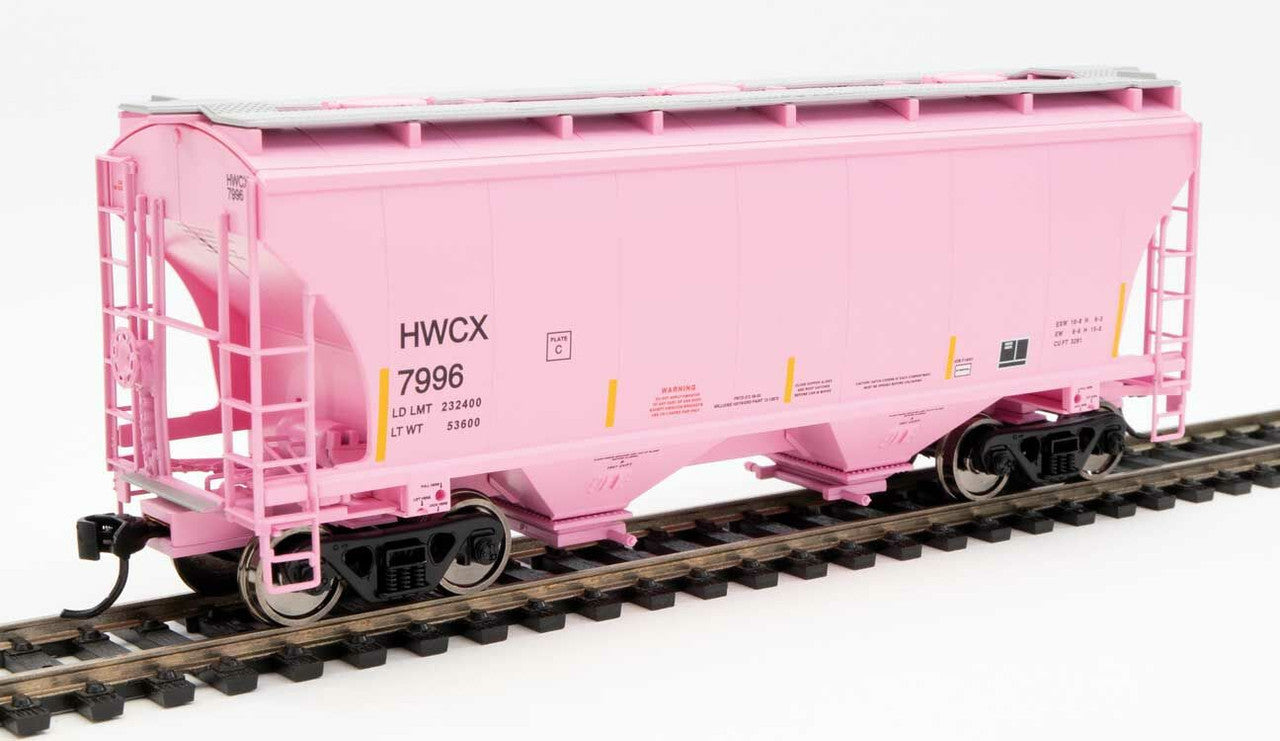 Walthers 910-7582 HO HWCX RTR 39' Trinity 3281 2-Bay Covered Hopper #7996