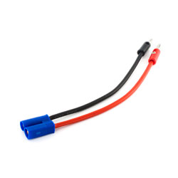 E-flite AEC512 E-Flite EC5 Device Charge Lead with 6" Wire & Jacks, 12Awg