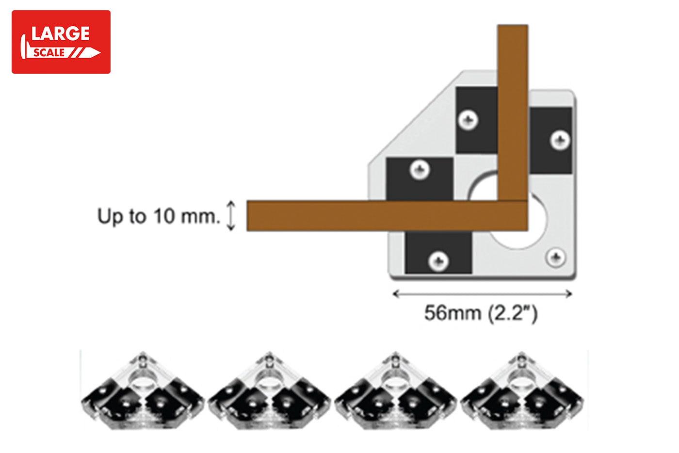 Bachmann 39032 G Snap & Glue Clamps (Pack of 4)