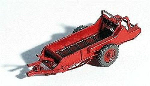 GHQ 60-002 HO Scale 1950’s "Red" Manure Spreader Pewter Kit